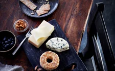 THREE CHEESE CHEESEBOARD WITH BLUEBERRIES & FIGS