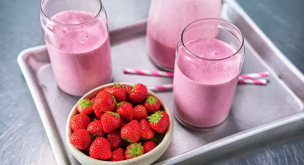 Omtyckt smoothie som smakar sommar. Servera till frukost eller mellanmål.