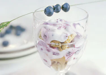 Blåbärscheesecake i glas