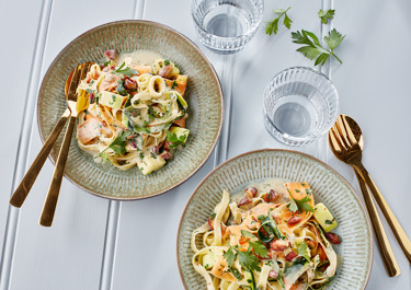 Pasta med mandler 
