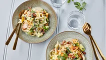 Pasta med mandler