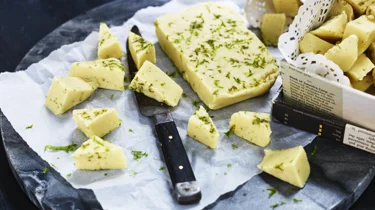 Vit chokladtryffel med lime