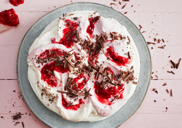 Marengstærte med hindbær