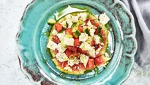 Ost med melonsalsa
