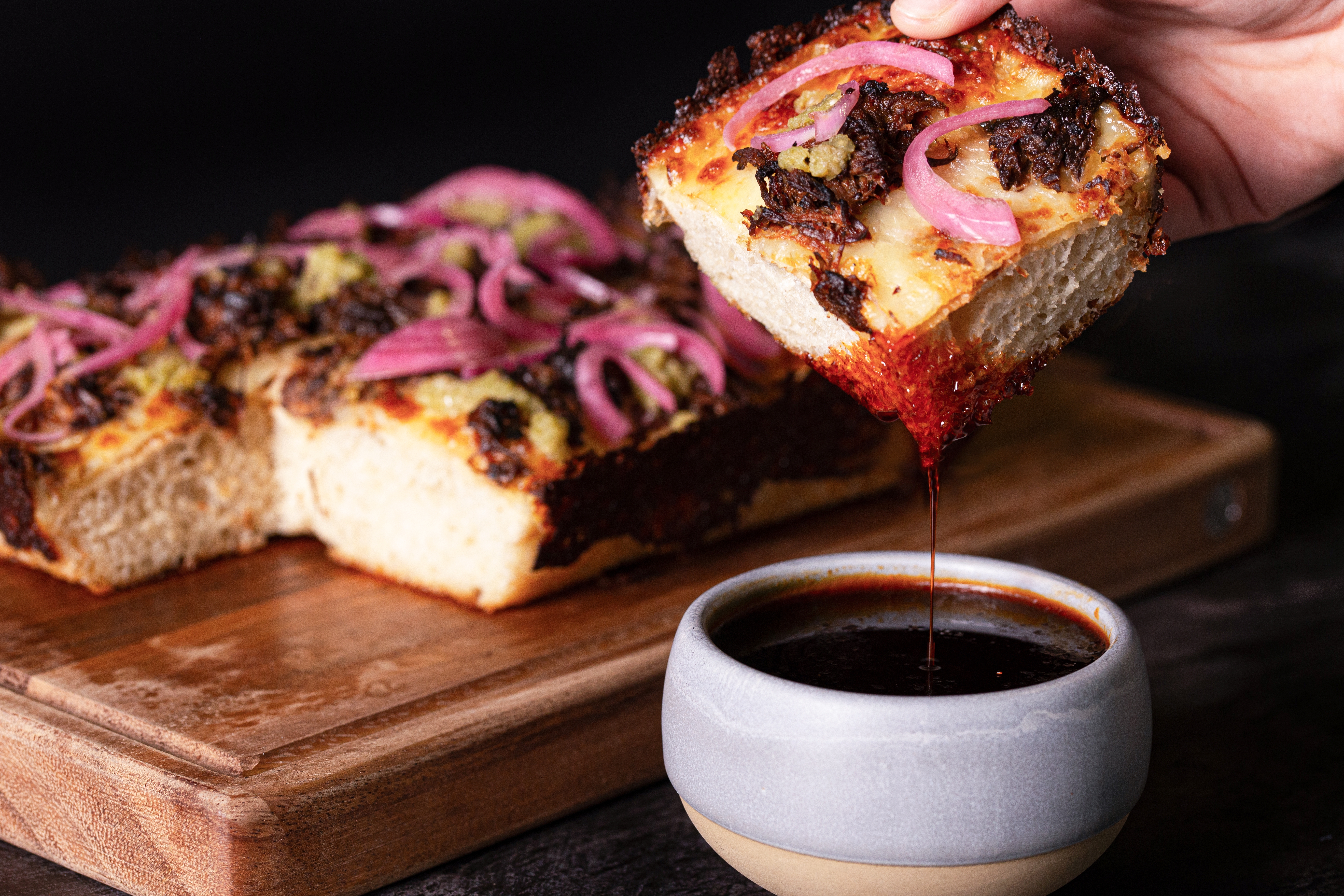 Detroit Birria pizza