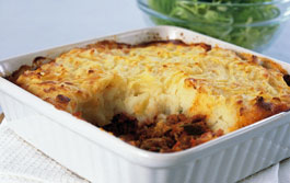 Köttfärslåda med potatismos