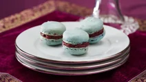 Macarons med blåbär