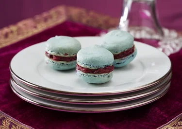 Macarons med blåbär
