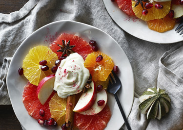 Citrussallad i advent med äpple och kanel