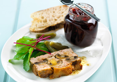 Andepaté med champignon