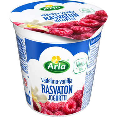 Arla rasvaton vadelma-vaniljajogurtti 200g