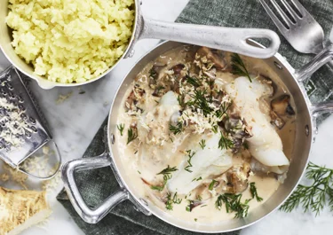 Rödspätta med svampsås