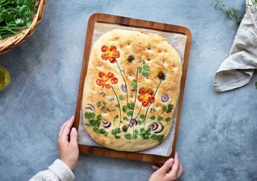 Kukkafocaccia