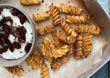 Sprød pasta med ostecreme