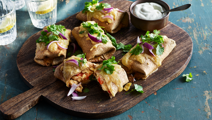 Creamy chicken enchiladas