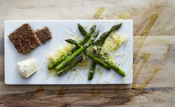 Grilled Asparagus with Aged Havarti