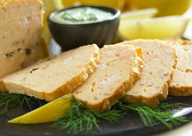 Laxpaté med skaldjur