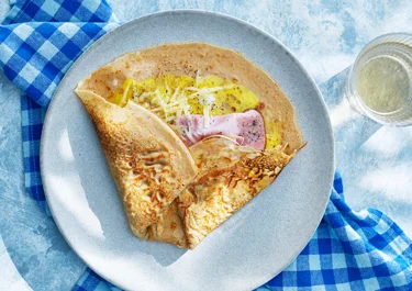 Galette met ham en kaas