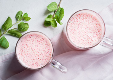 Mansikka-banaani-vaniljaproteiinismoothie