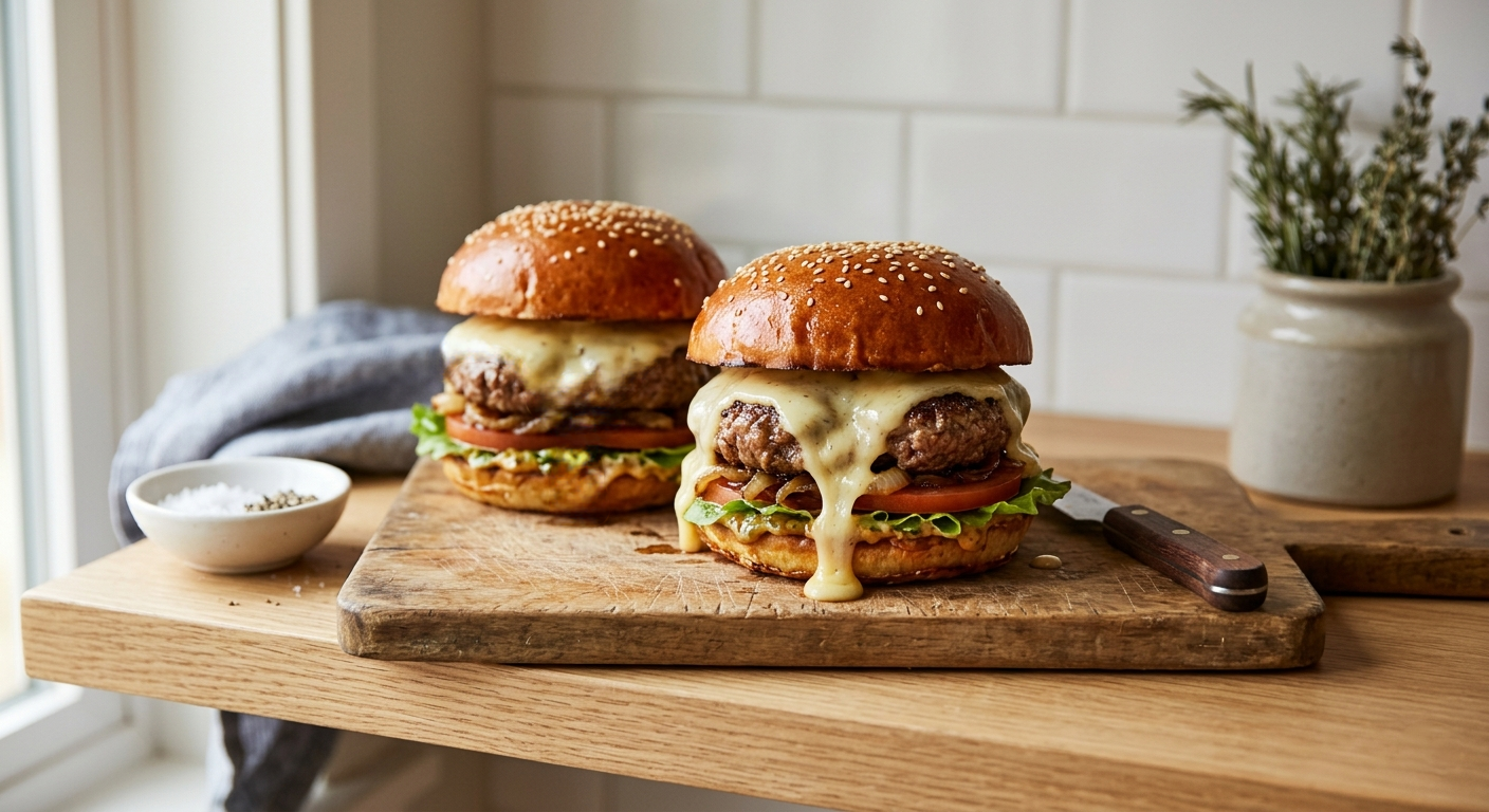 Hamburger στο Air Fryer