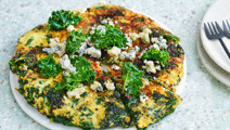 Grön frittata med ädelost