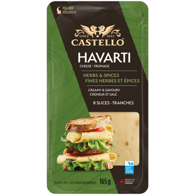 Castello® Herbs & Spices Havarti Slices