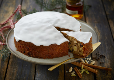 Julekage med romglasur