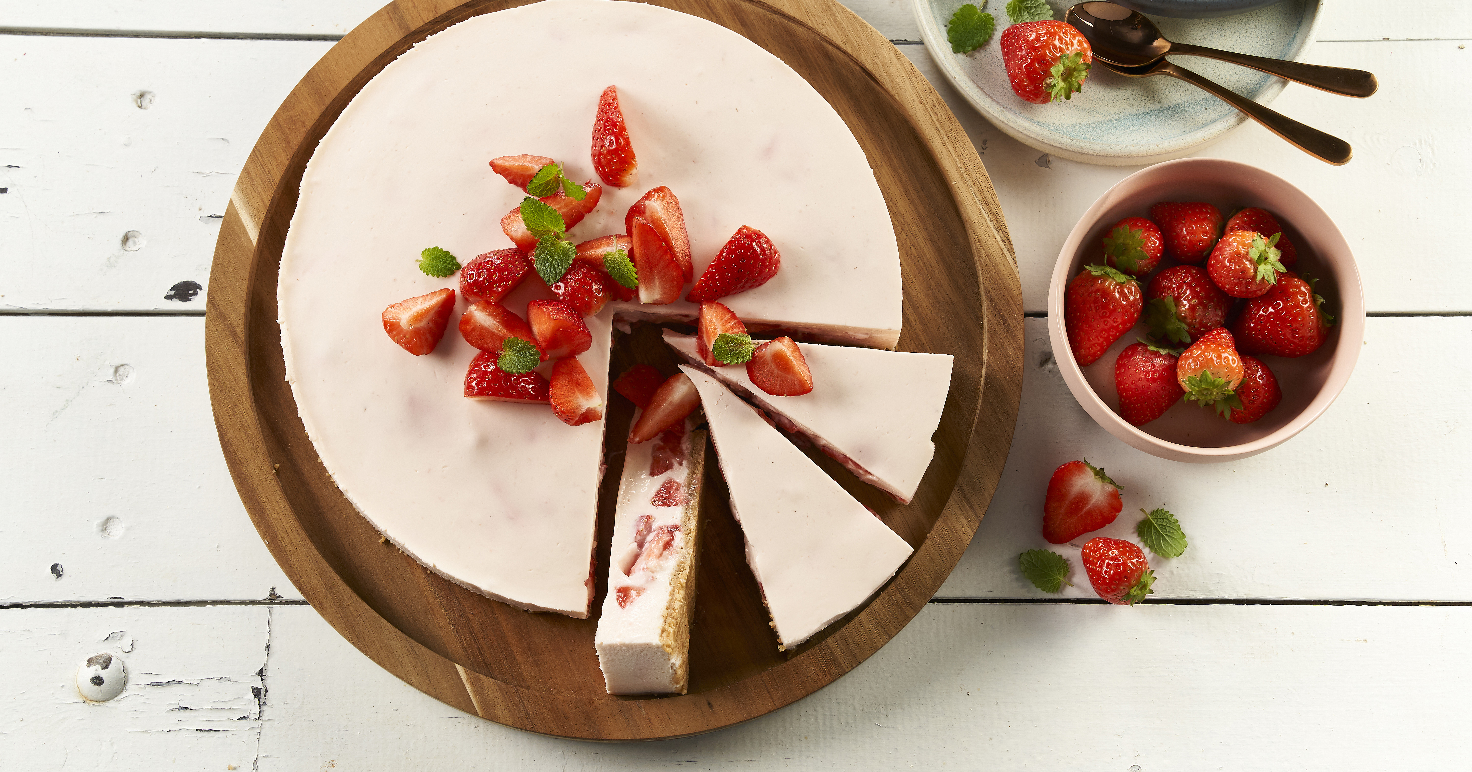 Jordbærcheesecake