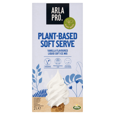 Arla Pro Plant-Based Soft Serve Vanilla Flavoured Liquid Soft Ice Mix 2L