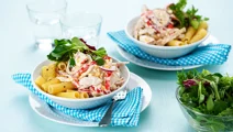 Pastasås med kyckling och fetaostkräm