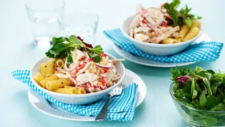 Pastasås med kyckling och fetaostkräm