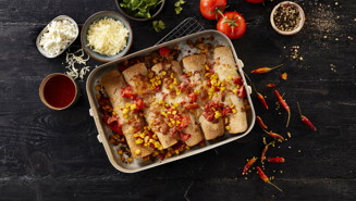 Enchiladas med oksekød