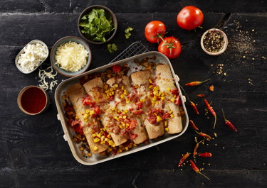 Enchiladas med oksekød