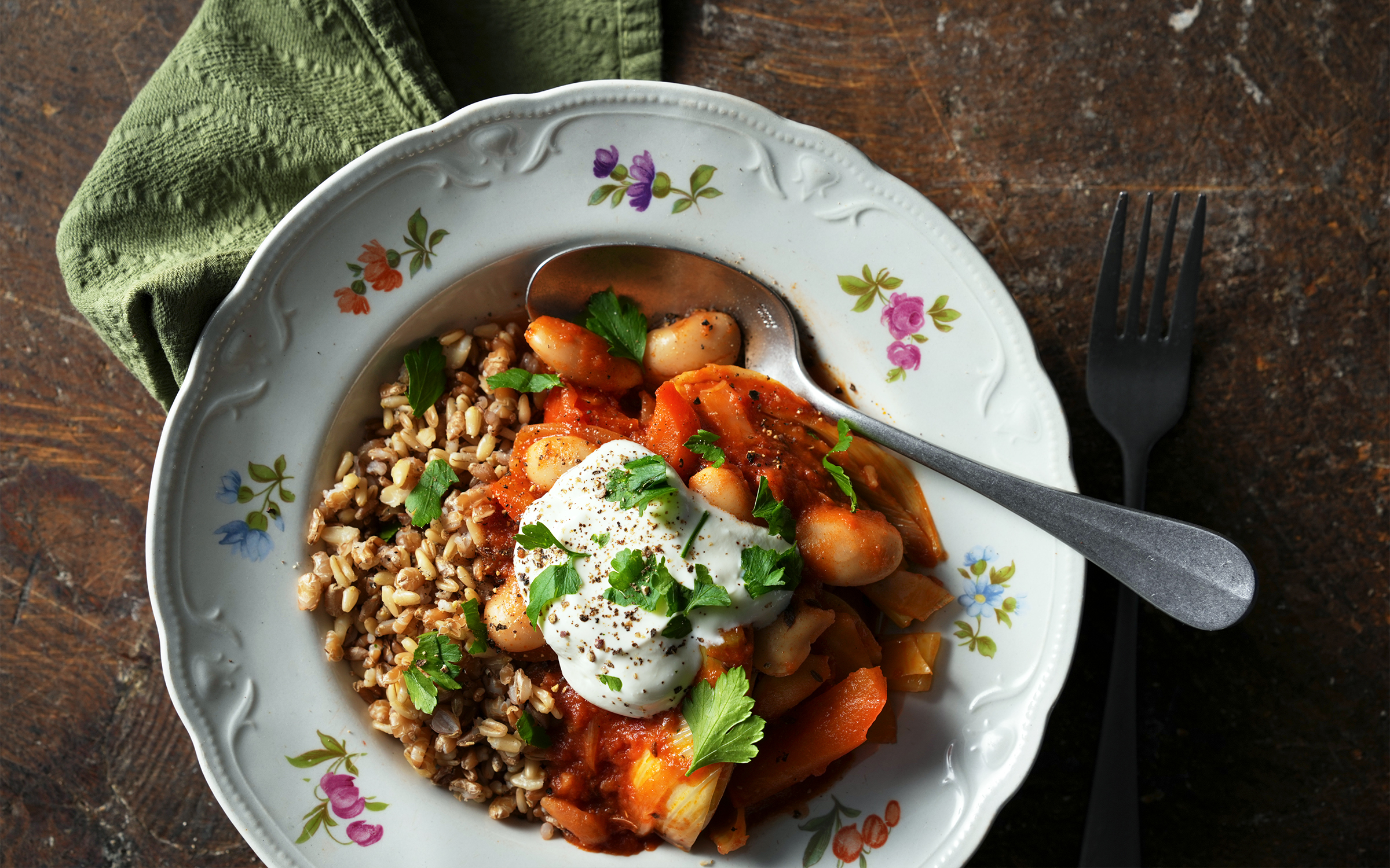 Böngryta med grönsaker