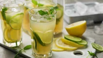 Iste med grönt te och citron