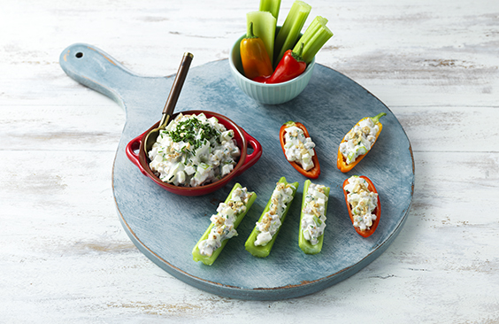 الكروديتيه المحشوة بالجبنة والتفاح والجوز