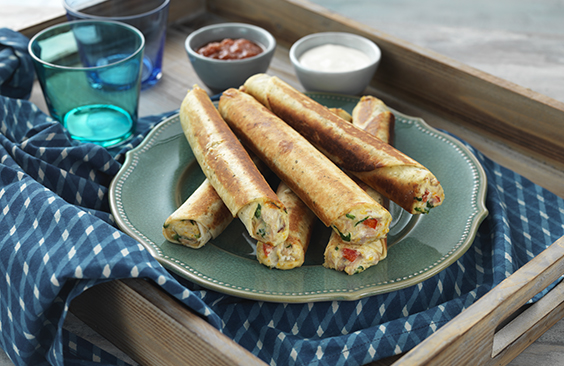 فطيرة تاكو الدجاج مع الجبنة