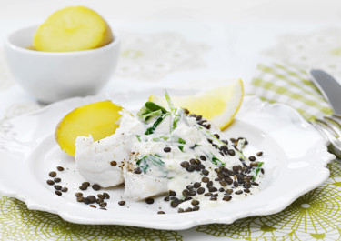 Festlig fisk med krämig spenat