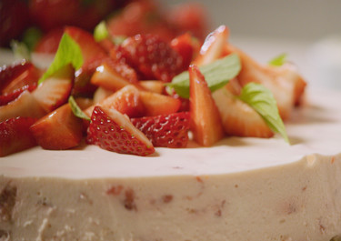 Cheesecake με φραουλα και arla φρεσκο τυρι κρεμα