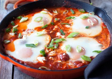 Shakshuka med salatost