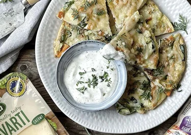 Pancakes de verduras y queso Arla Havarti