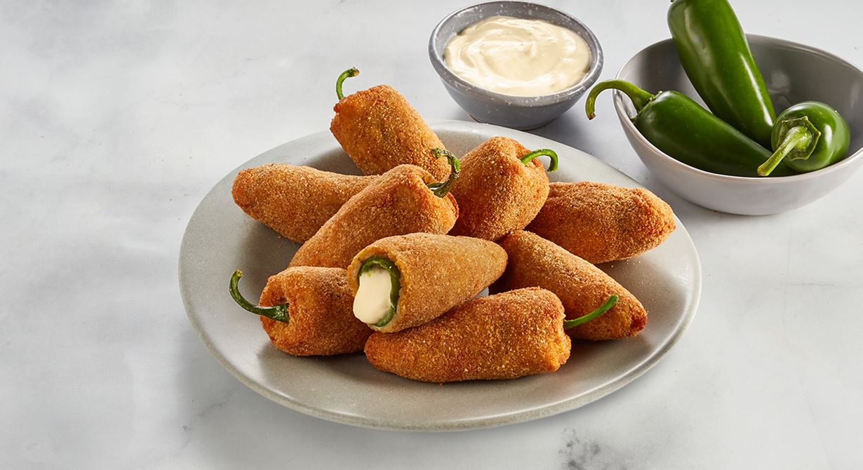 Jalapeños Poppers stuffed with Cheddar Cheese