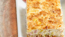 Gluteeniton juustocrème-pekoni quiche