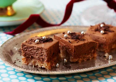 Chokladrutor på kokosbotten