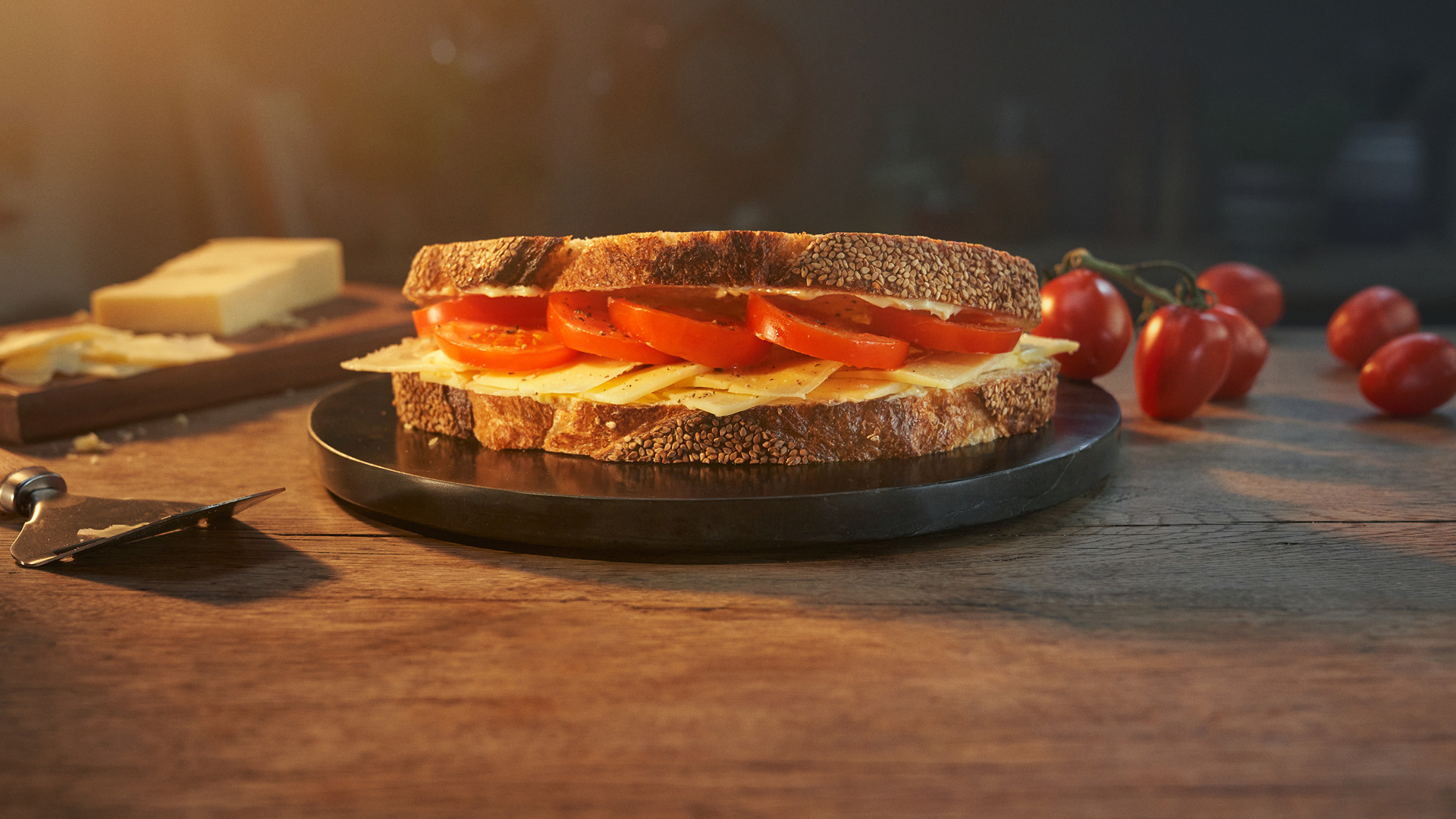 CHEESE AND TOMATO SANDWICH