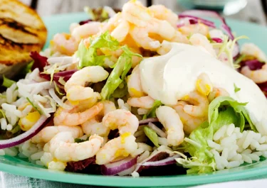 Räksallad med ris