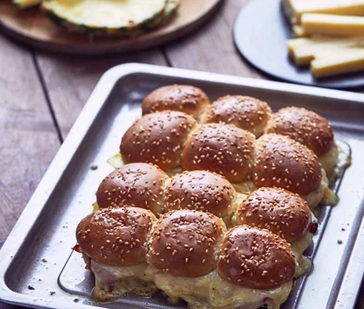 Hawaiian Ham and Creamy Havarti Sliders