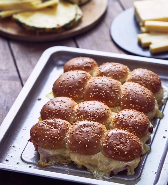 Hawaiian Ham and Creamy Havarti Sliders