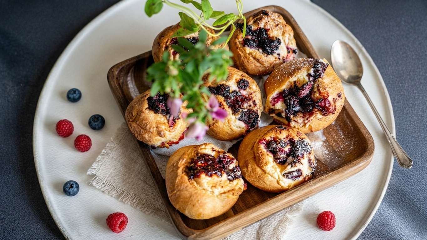 Brioche cheesecake με κόκκινα φρούτα