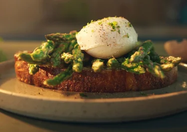 Toast met asperges